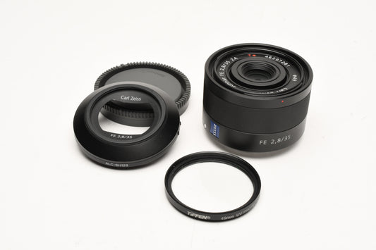Sony Sonnar T* FE 35mm f2.8 ZA Carl Zeiss Lens for Sony E Mount, Caps+Hood