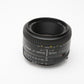 Nikon AF Nikkor 50mm f1.8D Prime lens, boxed, caps, instructions, clean