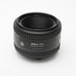 Nikon AF Nikkor 50mm f1.8D Prime lens, boxed, caps, instructions, clean