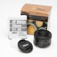 Nikon AF Nikkor 50mm f1.8D Prime lens, boxed, caps, instructions, clean