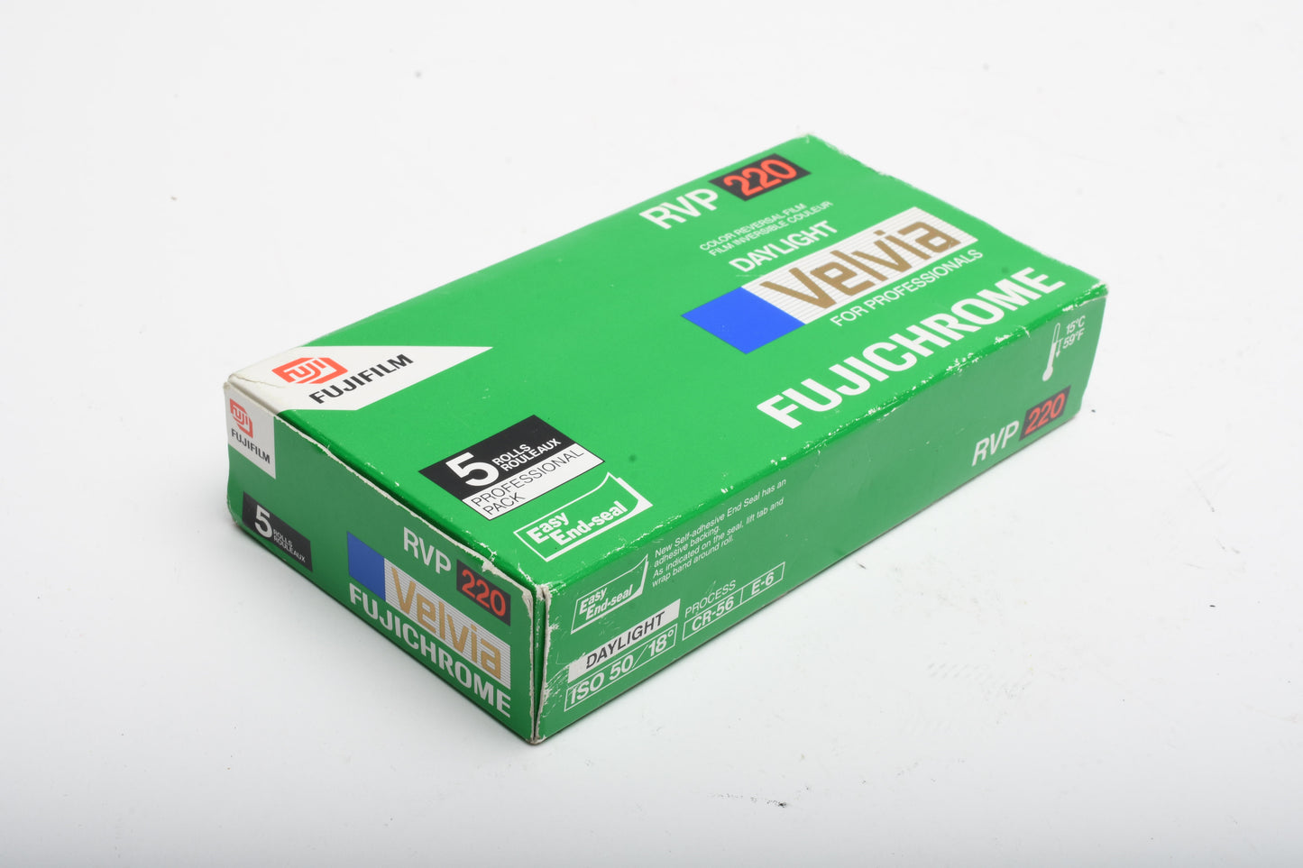 5X Fujichrome Velvia RVP 220 ISO 50 Film, Expired 4/2006