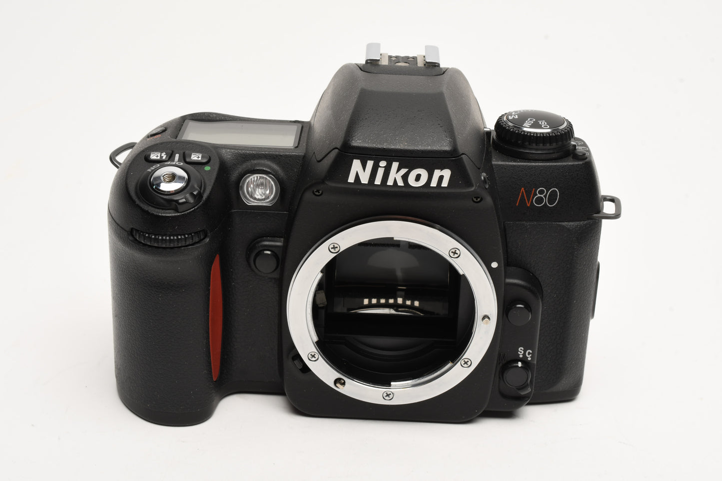 Nikon N80 35mm SLR body, cap, strap, book, tested, works great!