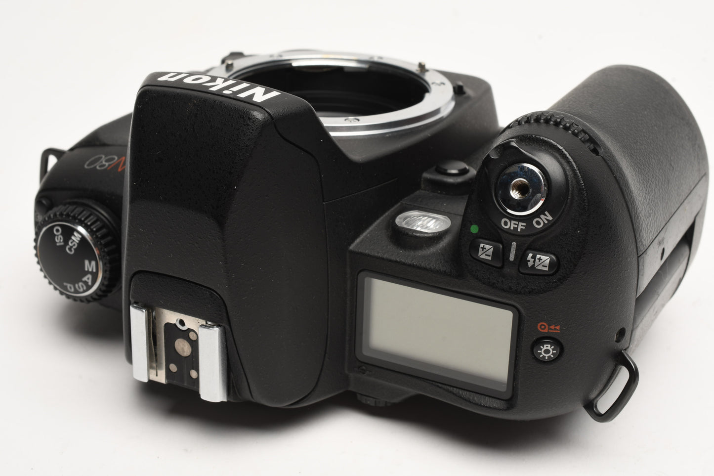 Nikon N80 35mm SLR body, cap, strap, book, tested, works great!