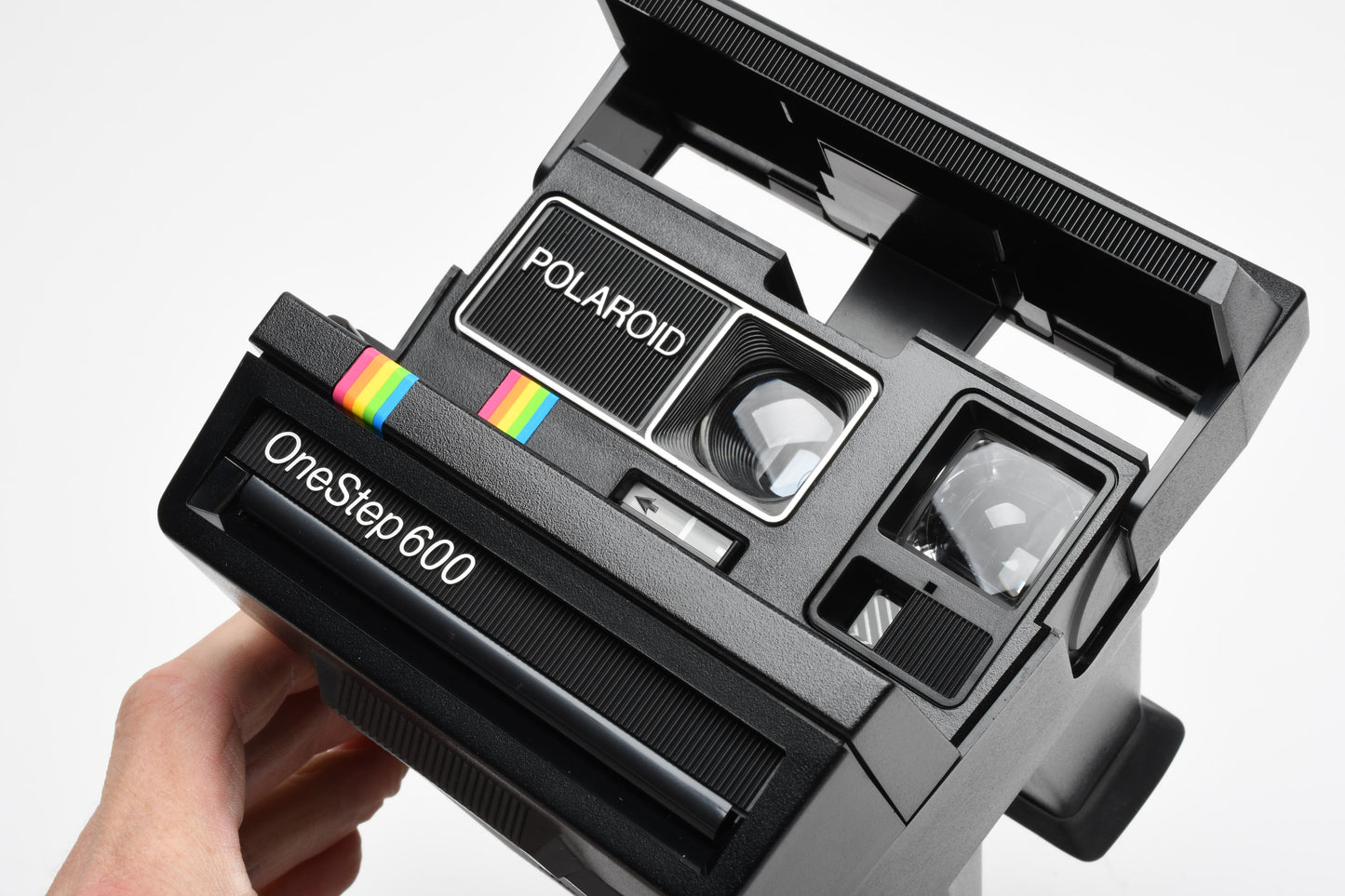 Polaroid OneStep 600 Instant Camera (600 film), tested, clean, w/Strap + Box