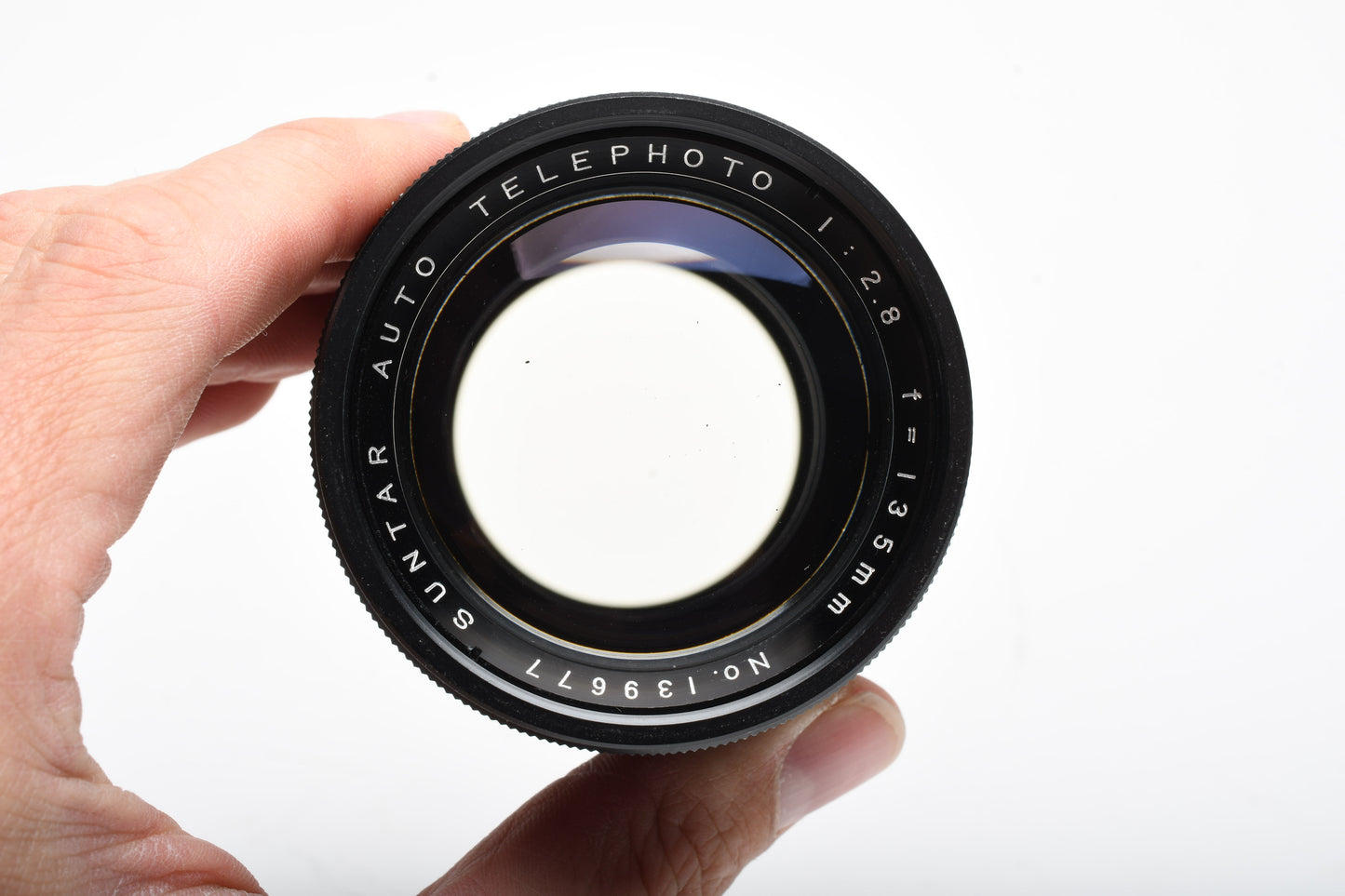 Suntar 135mm f2.8 Prime Portrait lens, M42 Mount, Caps+Sky, Good!