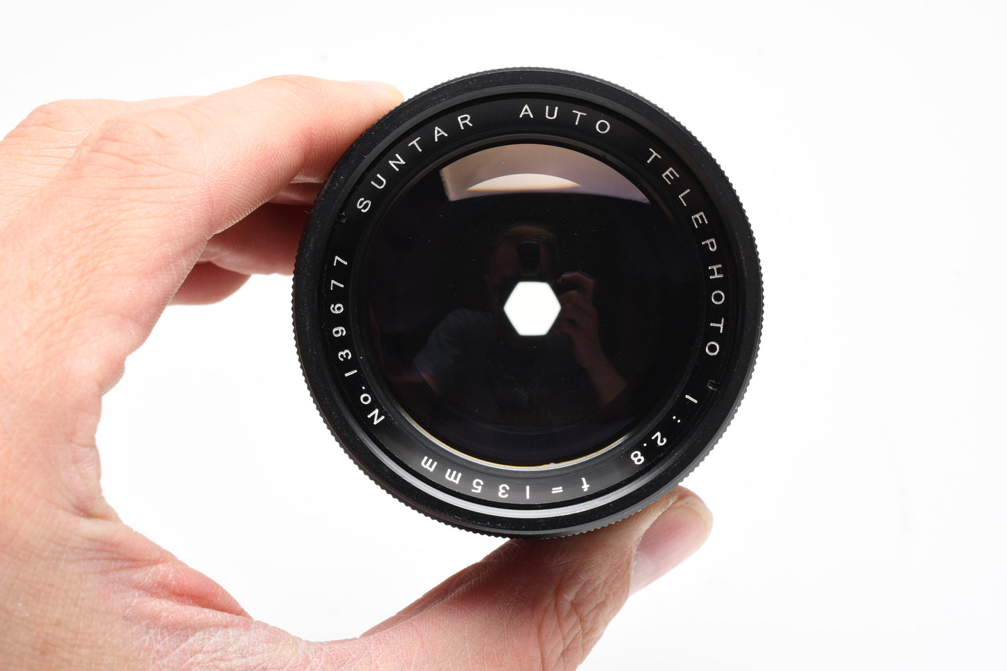 Suntar 135mm f2.8 Prime Portrait lens, M42 Mount, Caps+Sky, Good!