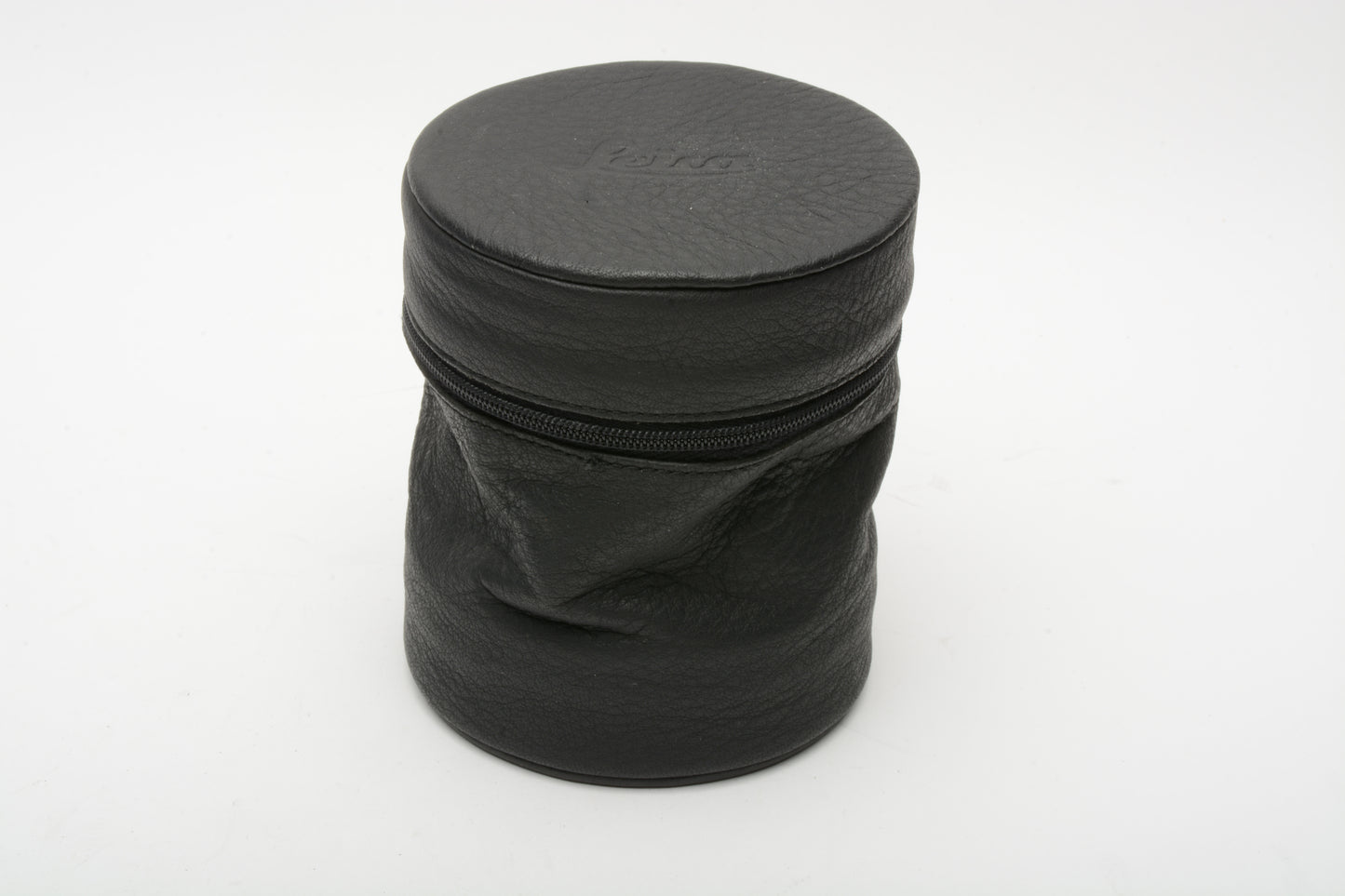 Leica Black Soft Leather Zipper Lens Case (H-4" Dia-3.5") for M Prime lenses