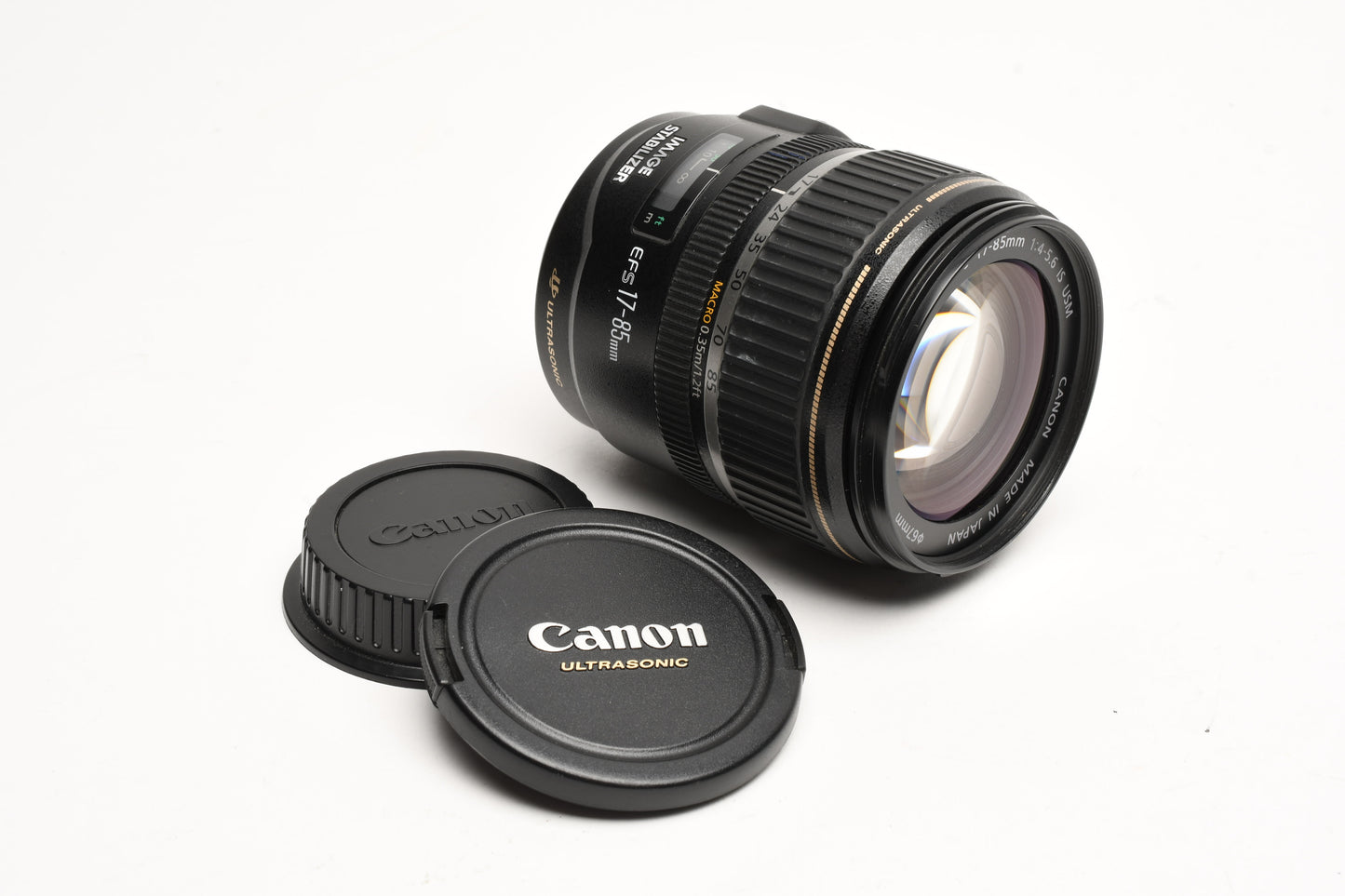 Canon EFS 17-85mm f4-5.6 IS USM Lens + Caps, *Dust *MF Only *Parts/Repair