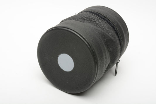 Leica Black Soft Leather Zipper Lens Case (H-4" Dia-3.5") for M Prime lenses