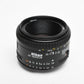 Nikon Nikkor AF 50mm f1.8 Prime lens, caps+UV filter