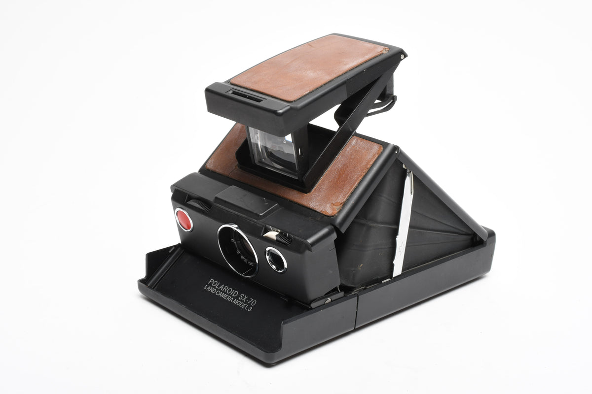 Polaroid SX70 Model 3 Black/Brown, Film tested