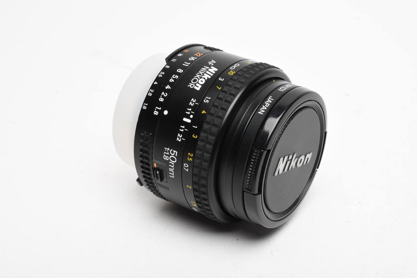 Nikon Nikkor AF 50mm f1.8 Prime lens, caps+UV filter