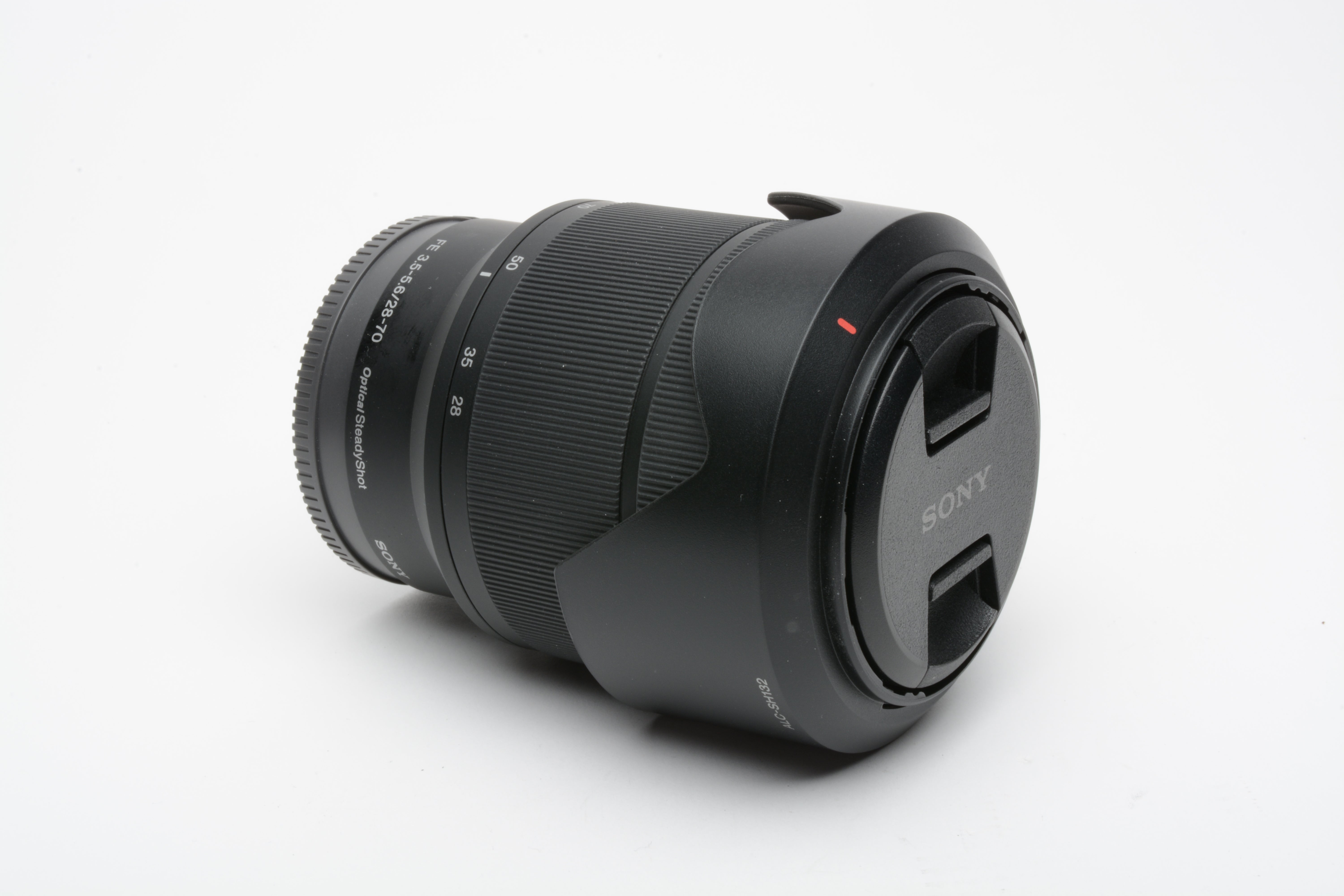 Sony FE 28-70mm f3.5-5.6 OSS zoom lens SEL2870, caps, hood, Mint