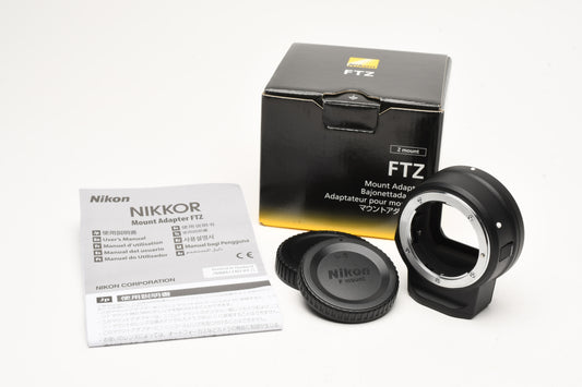 Nikon FTZ Mount Adapter, Mint, Barely used w/Caps, Boxed
