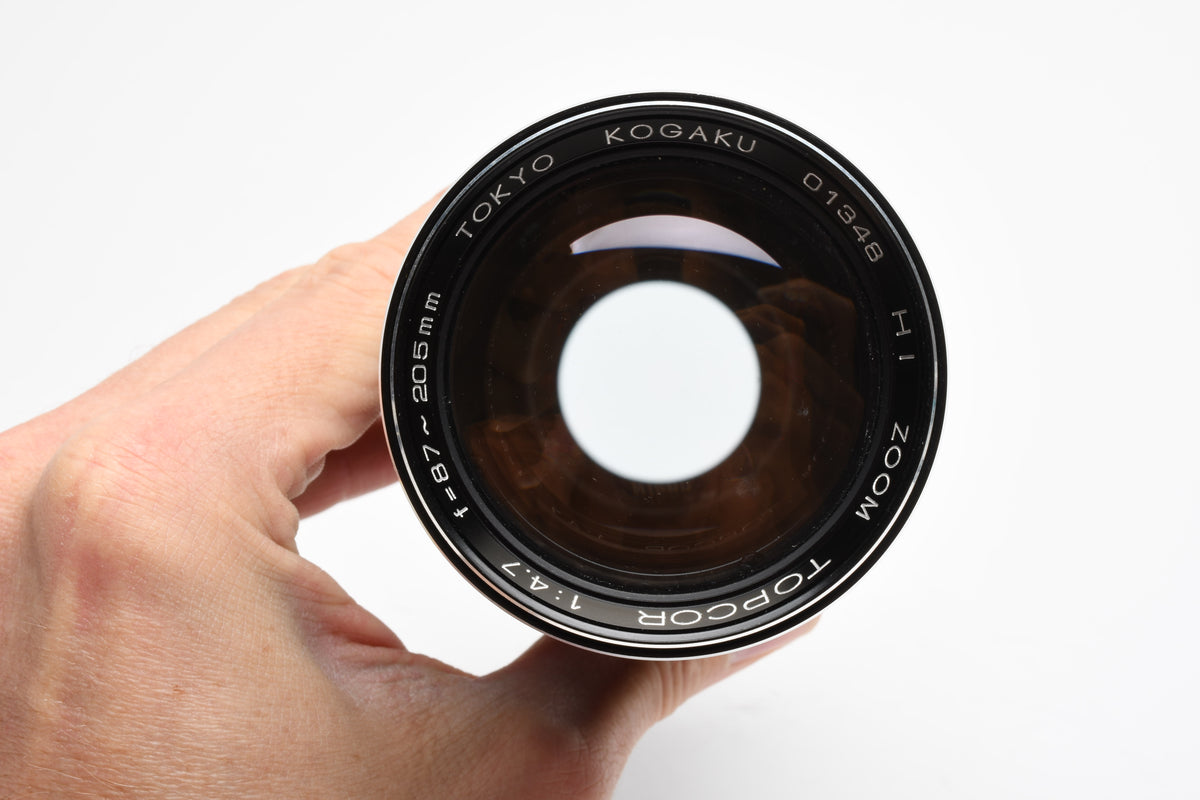 Topcor Tokyo Kogaku 87-205mm f4.7 Telephoto zoom lens, Tested, Great