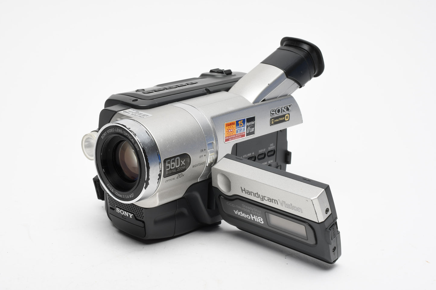 Sony CCD-TRV608 Hi-8 Video camcorder, batt, AC adapter, tested, Good!