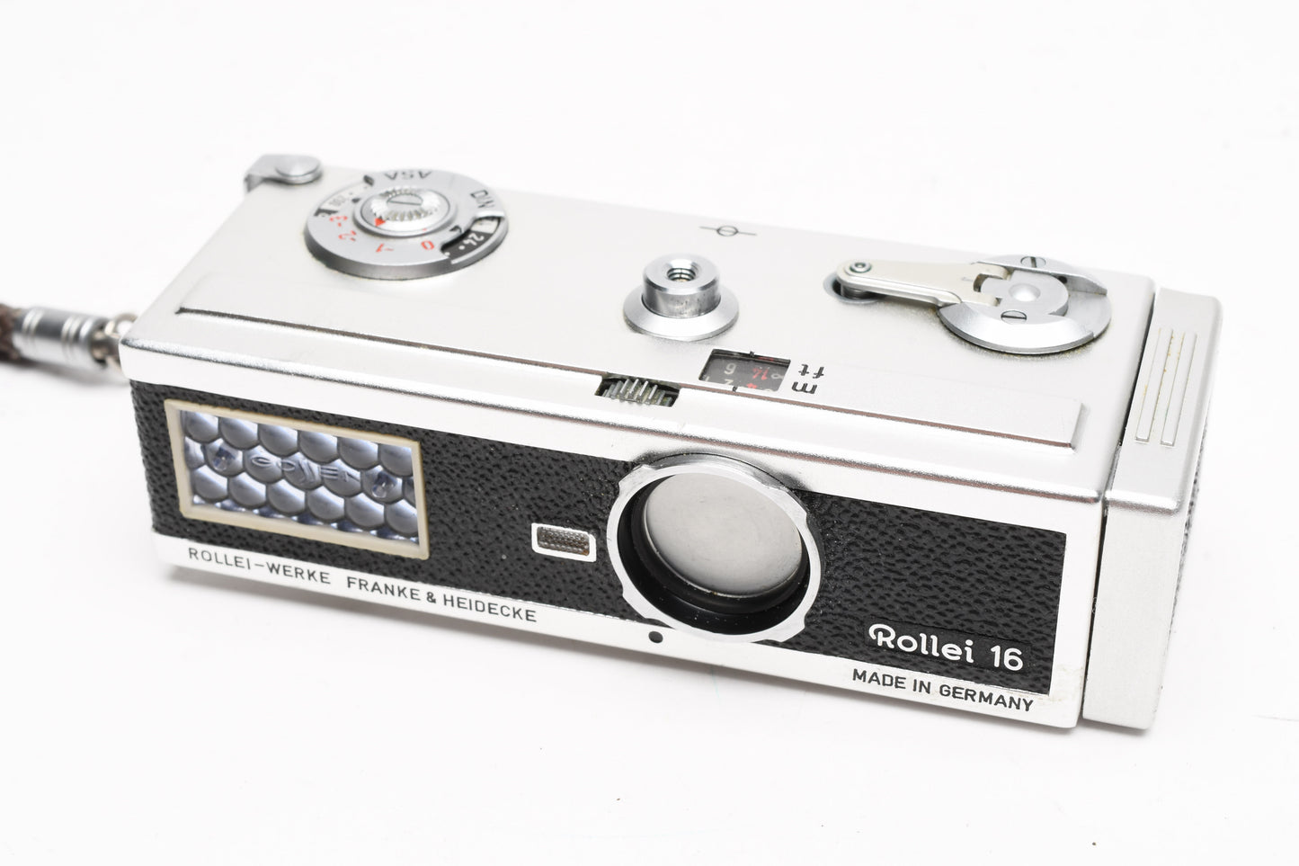 Rollei 16 16mm Film Subminiature Camera with Tessar 25mm f2.8, Case, Filter, Strap