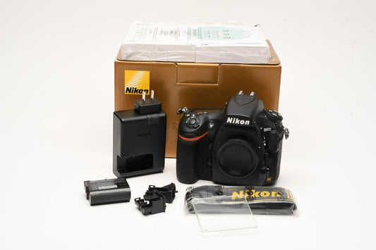 Nikon D810 DSLR Body, Only 5829 Acts!, batt+charger, box, USA, manual, Nice!