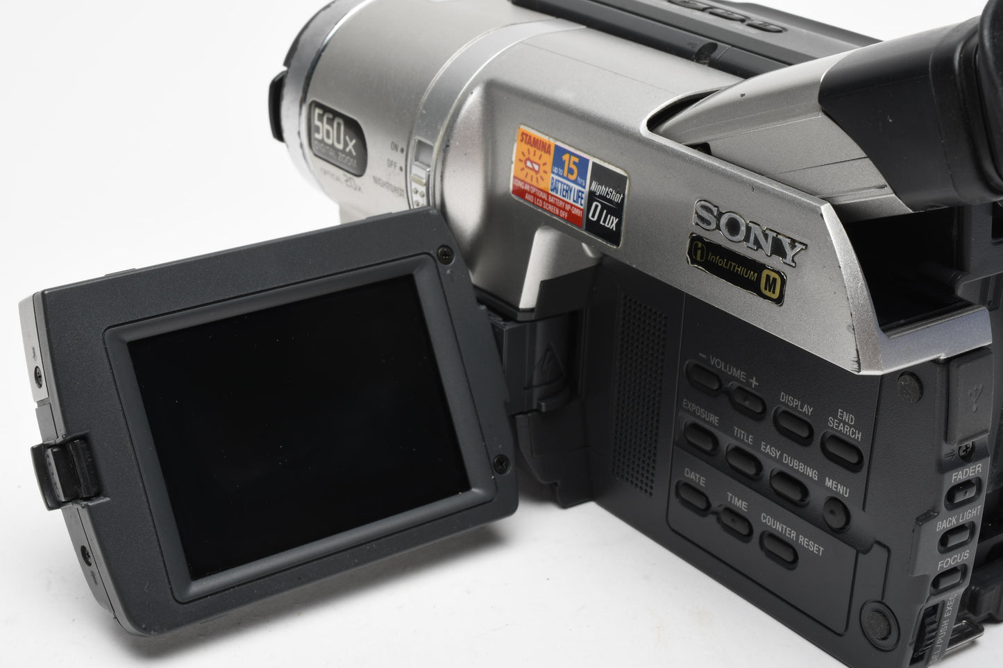 Sony CCD-TRV608 Hi-8 Video camcorder, batt, AC adapter, tested, Good!