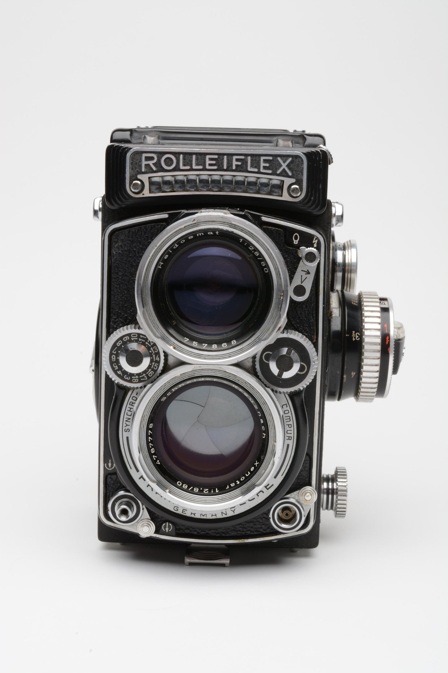 Rolleiflex 2.8E TLR camera w/Xenotar 80mm f2.8 lens, tested, accurate, clean!