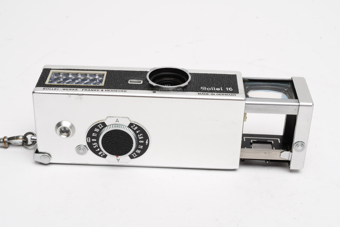 Rollei 16 16mm Film Subminiature Camera with Tessar 25mm f2.8, Case, Filter, Strap