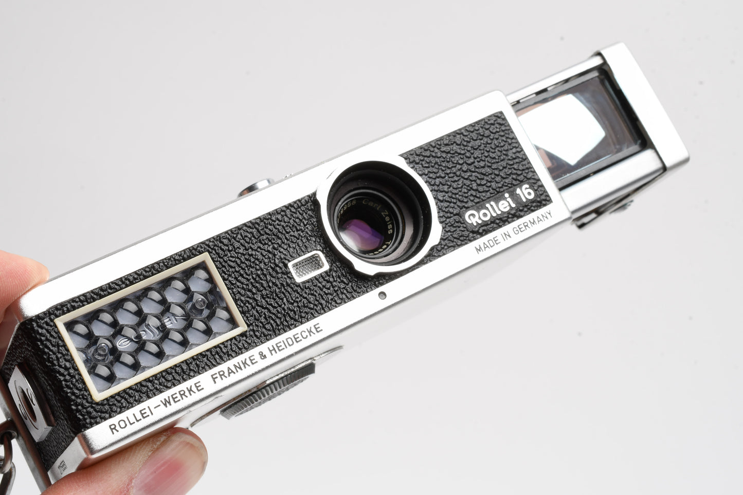 Rollei 16 16mm Film Subminiature Camera with Tessar 25mm f2.8, Case, Filter, Strap