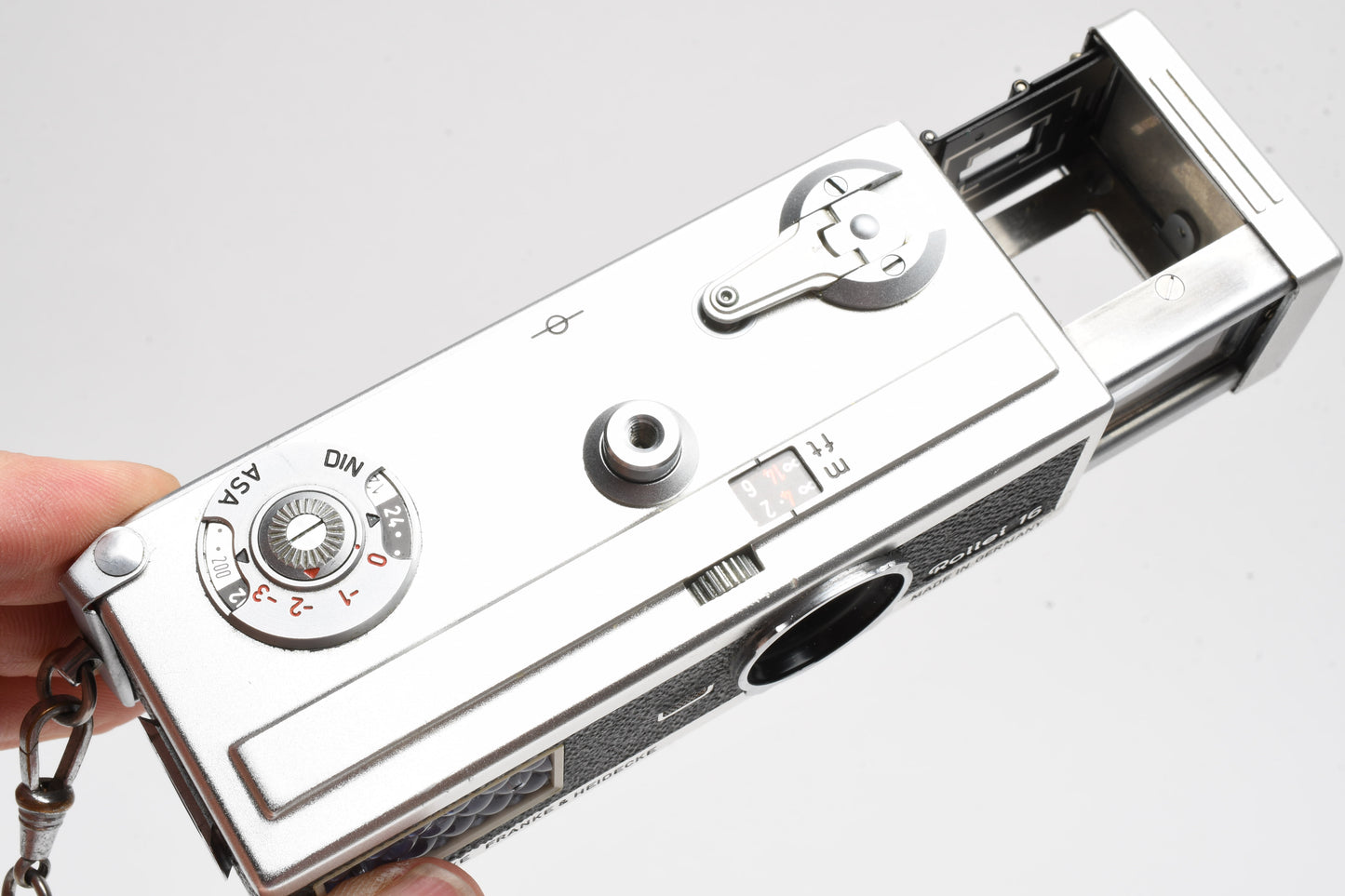 Rollei 16 16mm Film Subminiature Camera with Tessar 25mm f2.8, Case, Filter, Strap