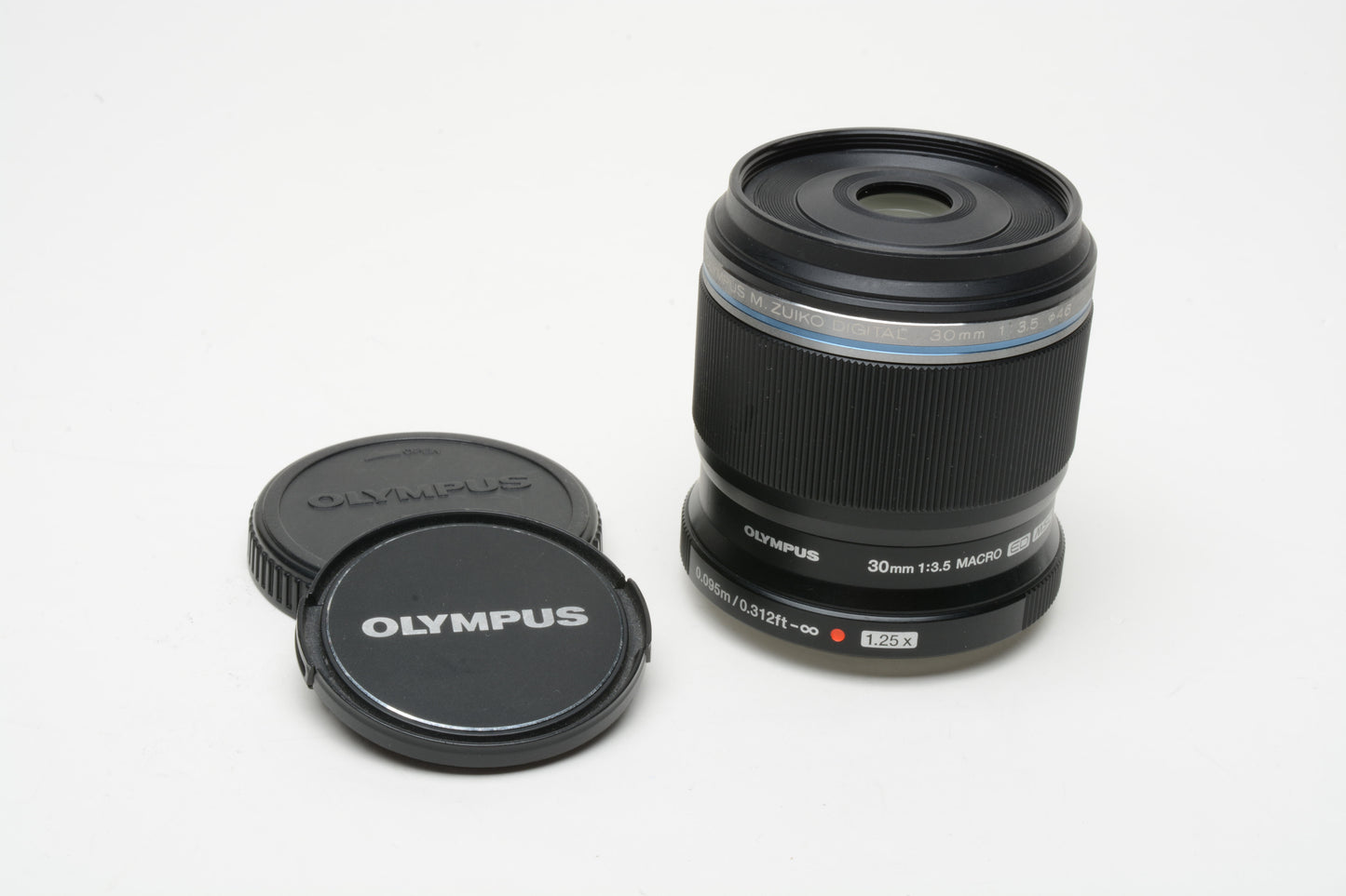 Olympus M. Zuiko Digital 30mm f3.5 Macro ED MSC 4/3 lens, Caps, Nice!