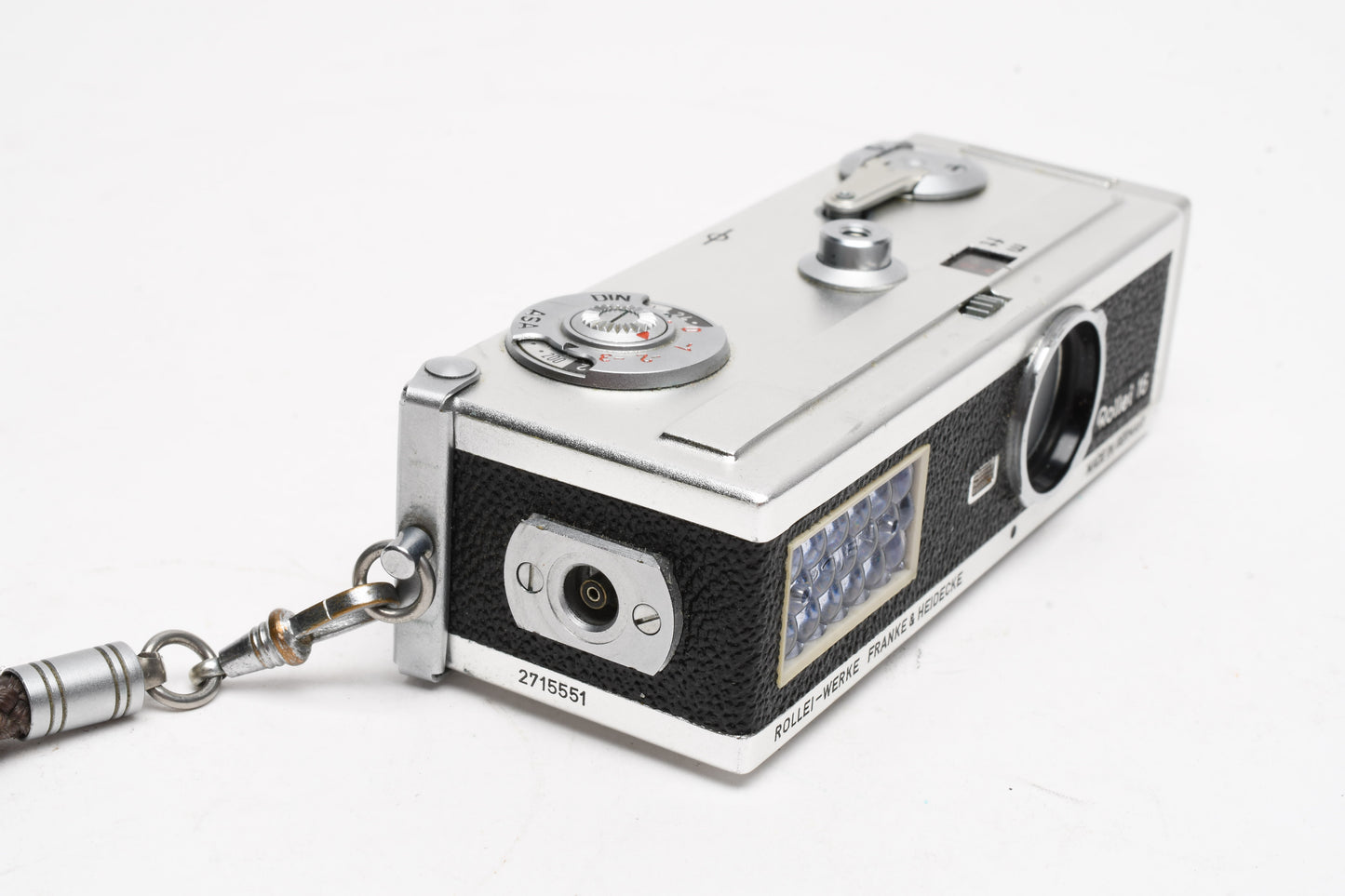 Rollei 16 16mm Film Subminiature Camera with Tessar 25mm f2.8, Case, Filter, Strap