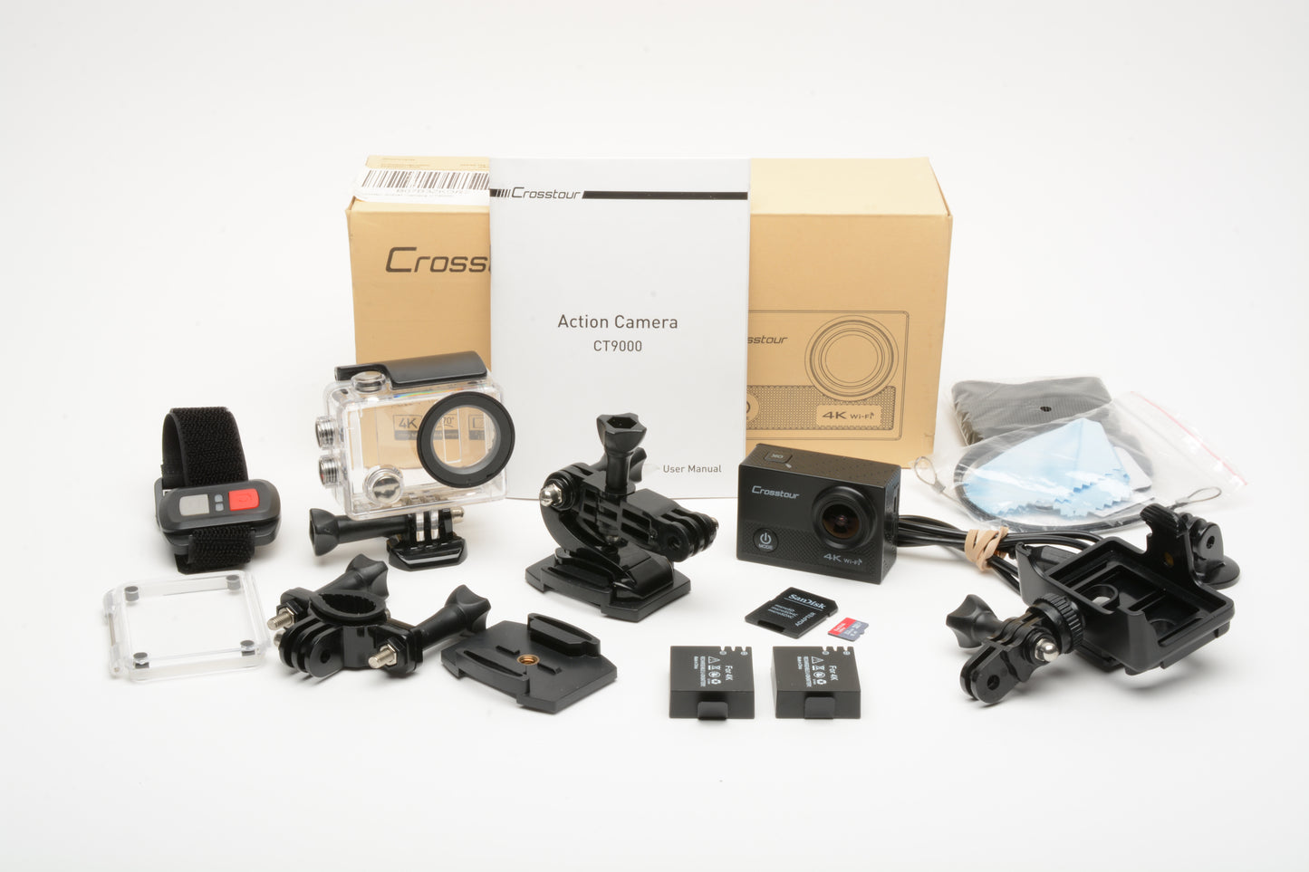 Crosstour CT7000 12MP 4K Action Camera - Mint, Complete in box