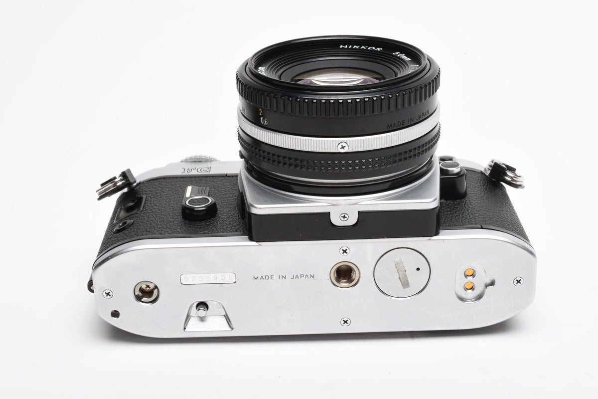Nikon FG 35mm SLR w/Nikkor 50mm f1.8, New seals, Strap, Great!