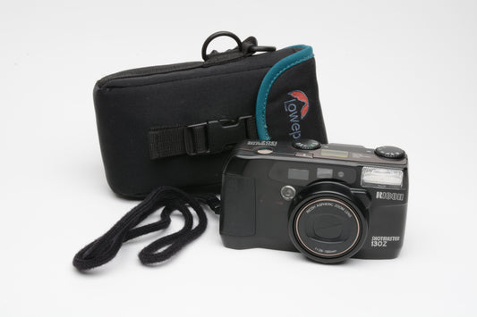 Ricoh Shotmaster 130Z 35mm Point&Shoot camera w/38-130mm zoom, case, tested, great!
