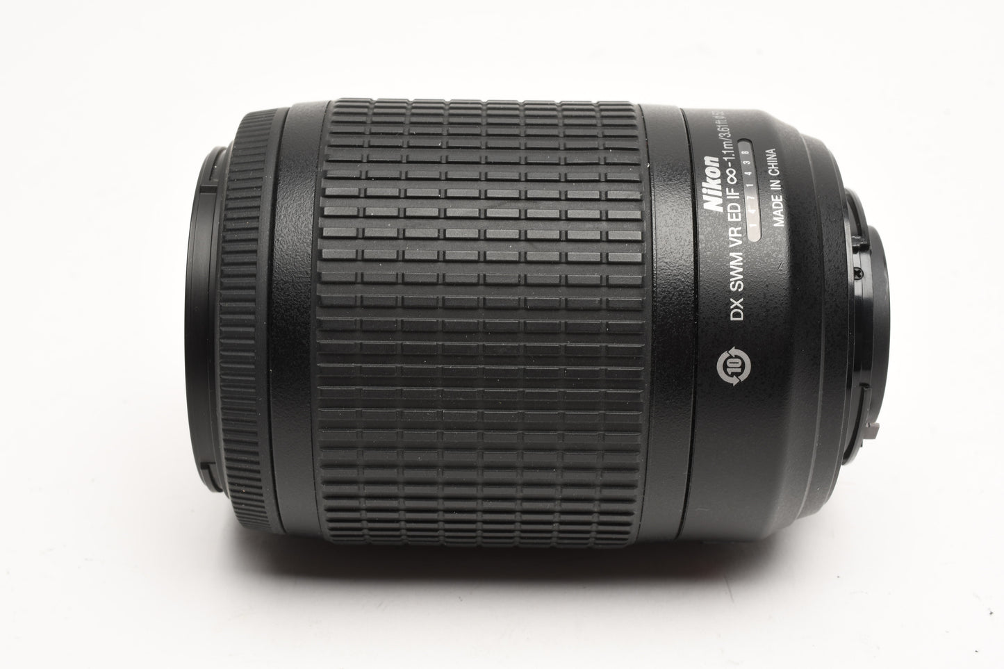 Nikon AFS Nikkor 55-200mm F4-5.6G ED DX VR zoom lens, caps, Great