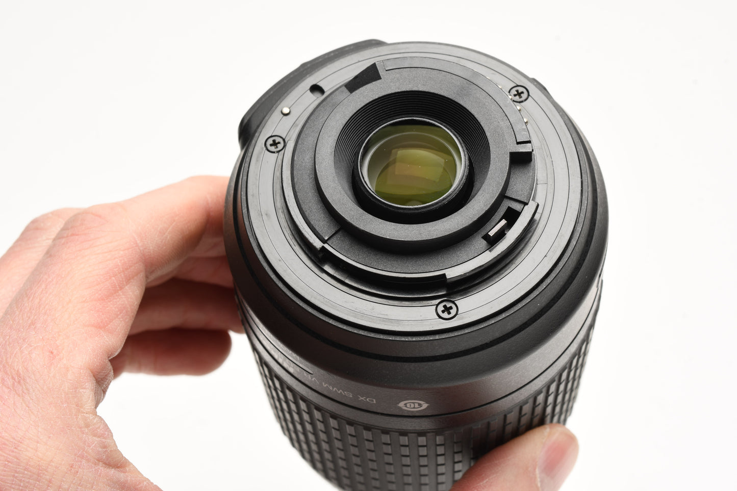 Nikon AFS Nikkor 55-200mm F4-5.6G ED DX VR zoom lens, caps, Great