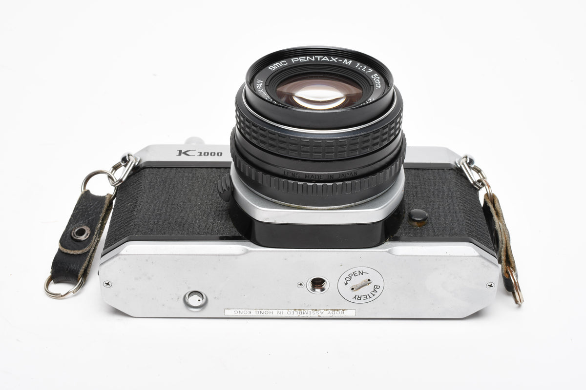 Pentax K1000 35mm SLR w/50mm f1.7 lens, New seals, strap, Great!