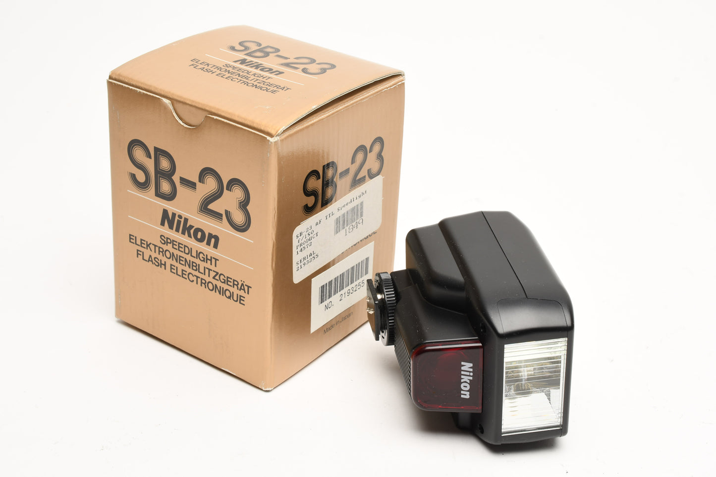 Nikon SB-23 Speedlight flash, box, very clean, Tested