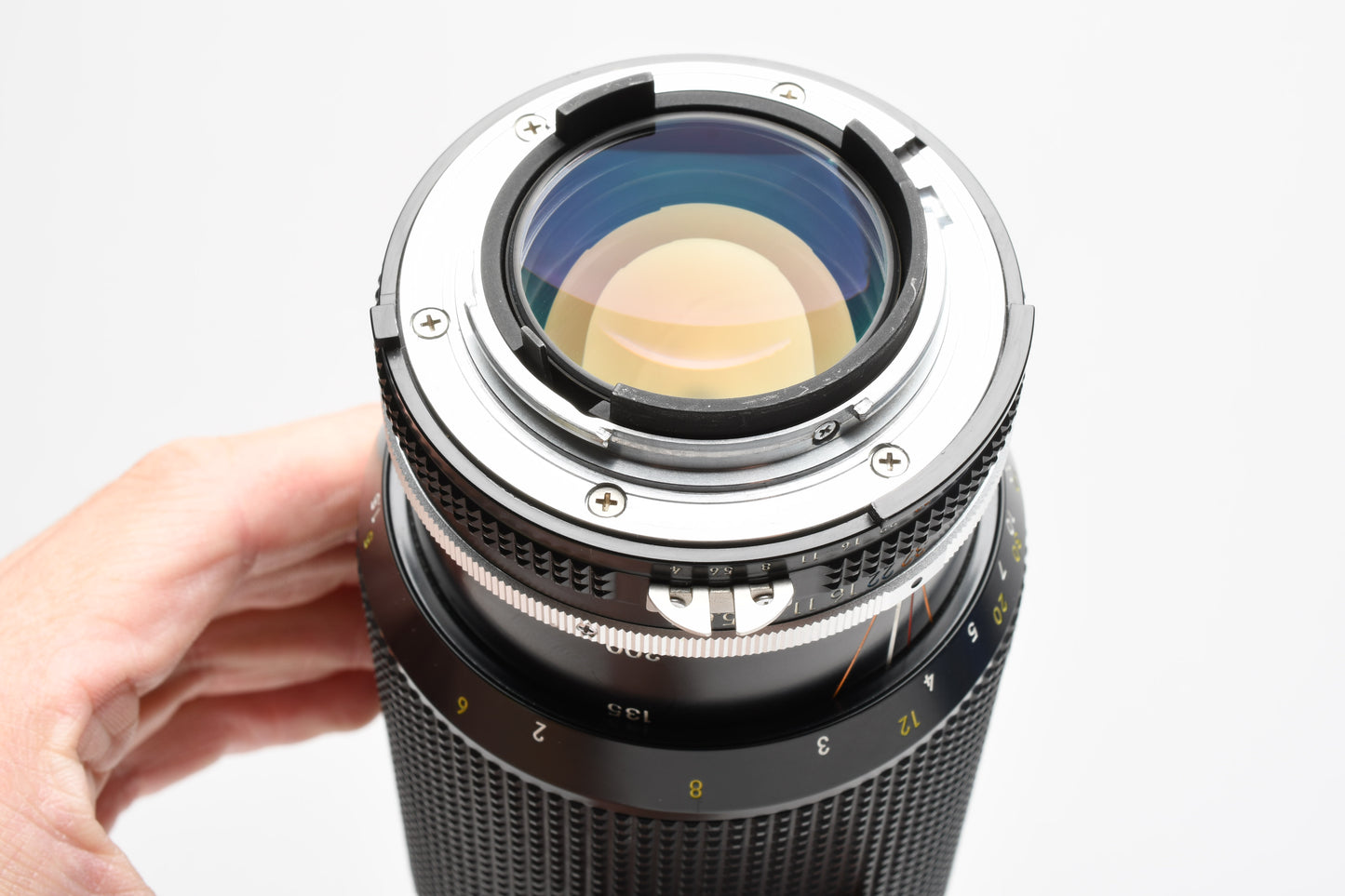 Nikon Nikkor 80-200mm f4 AIS telephoto zoom lens, clean, sharp