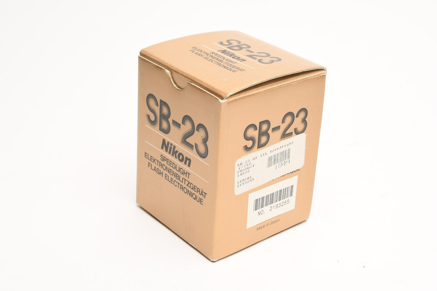 Nikon SB-23 Speedlight flash, box, very clean, Tested