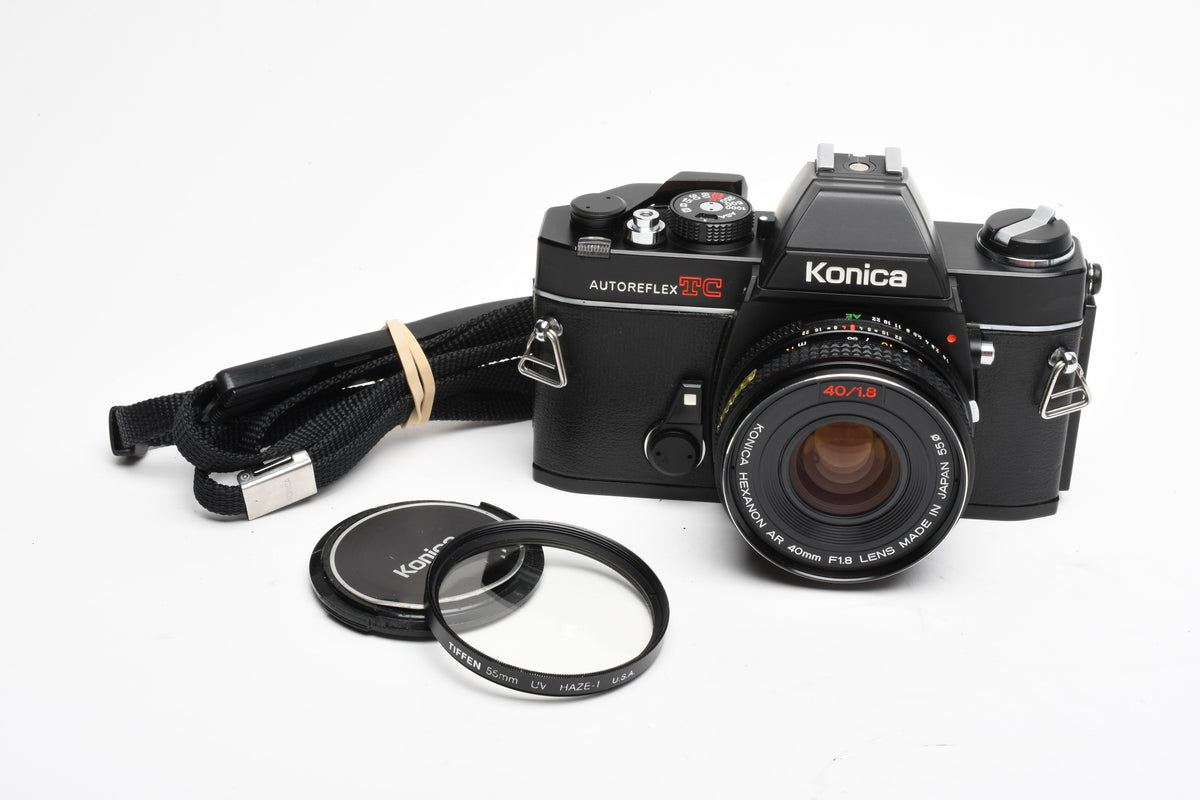 Konica Autoreflex TC 35mm SLR w/40mm f1.8 lens, new seals, tested, works great