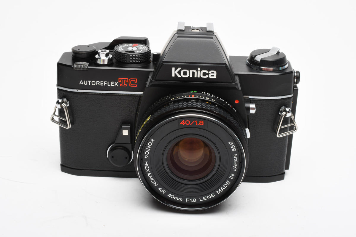 Konica Autoreflex TC 35mm SLR w/40mm f1.8 lens, new seals, tested, works great