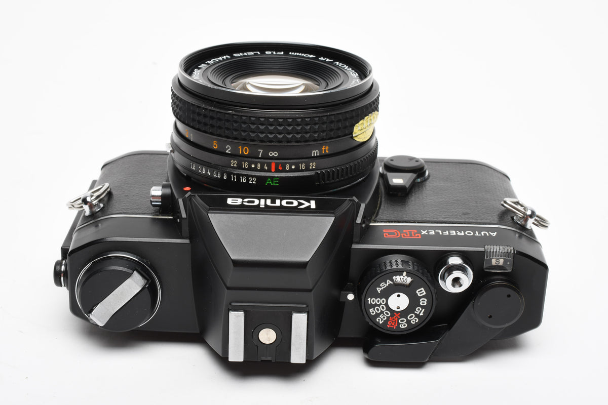 Konica Autoreflex TC 35mm SLR w/40mm f1.8 lens, new seals, tested, works great