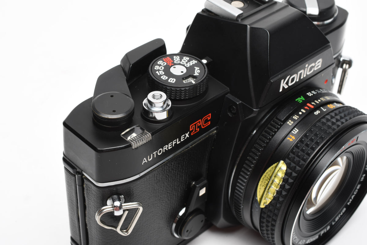 Konica Autoreflex TC 35mm SLR w/40mm f1.8 lens, new seals, tested, works great