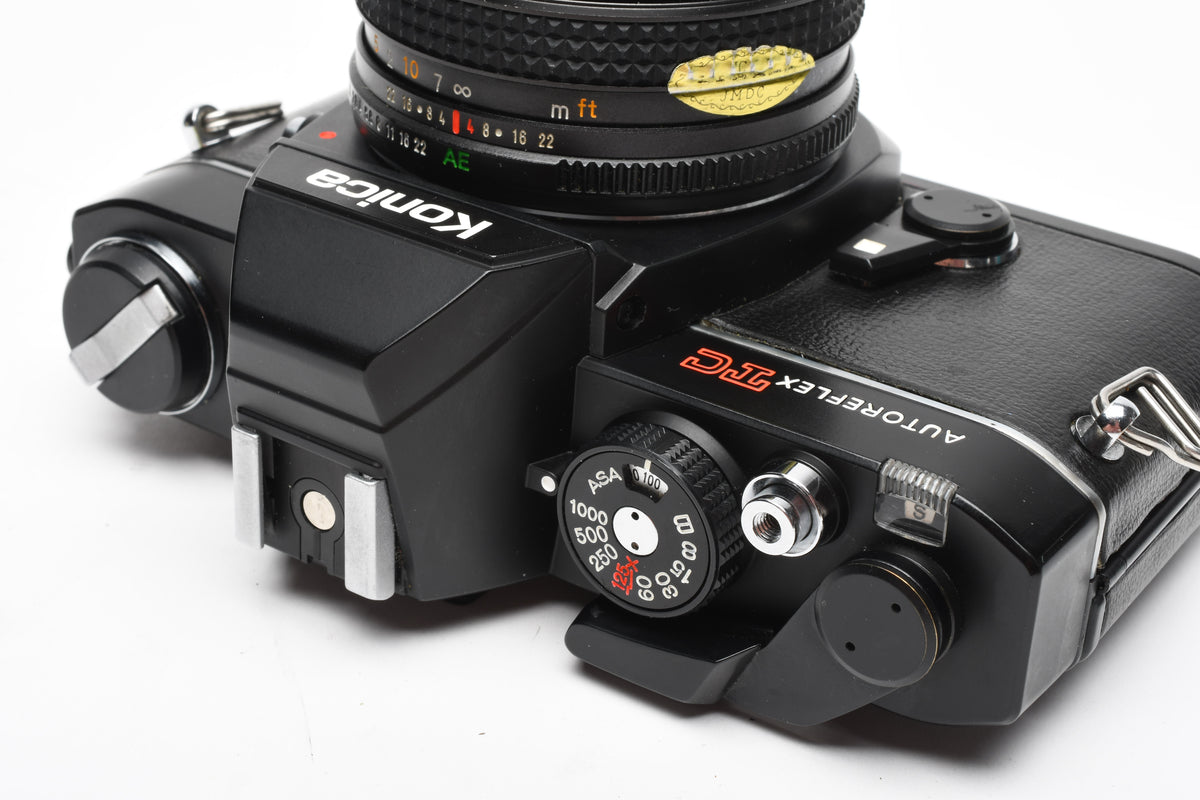 Konica Autoreflex TC 35mm SLR w/40mm f1.8 lens, new seals, tested, works great