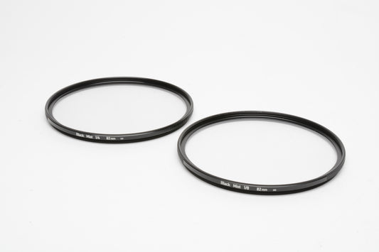 Nisi Black Mist 82mm 1/4 & 1/8 set of 2 filters in case, Mint, Boxed