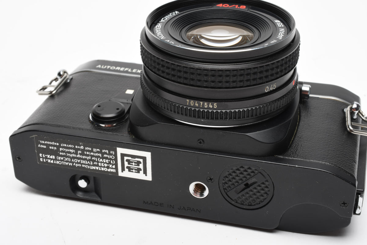 Konica Autoreflex TC 35mm SLR w/40mm f1.8 lens, new seals, tested, works great