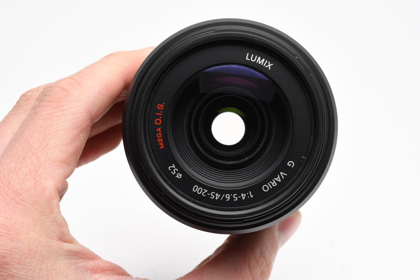 Panasonic Lumix 45-200mm G Vario F4-5.6 Mega OIS w/Caps, B+W UV, Pouch, Hood