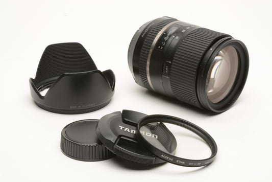 Tamron AF 16-300mm PZD Di II f3.5-6.3 zoom Nikon AF mount w/Lens hood, UV filter, caps