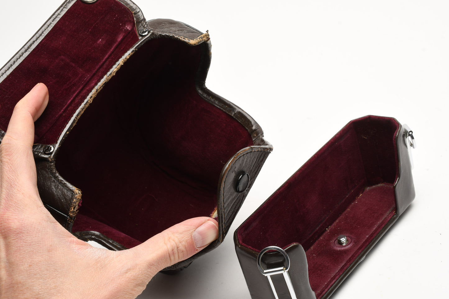 Nikon F Eveready hard leather camera carrying case (Brown)