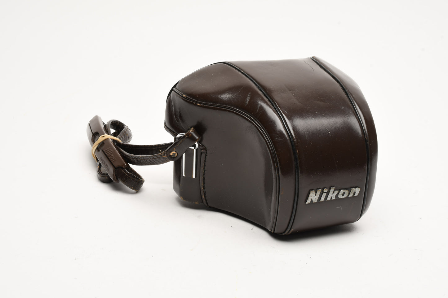 Nikon F Eveready hard leather camera carrying case (Brown) w/Strap