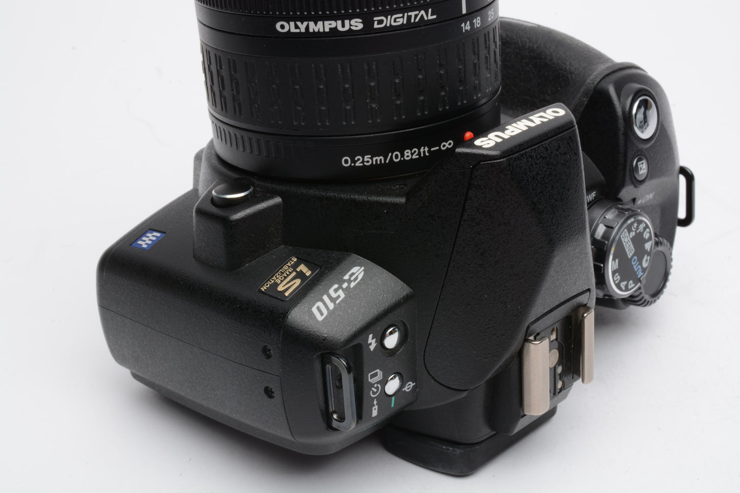 Olympus E-510 IS DSLR w/14-42mm f3.5-5.6 ED, Only 3064 Acts! 2Batts, tested